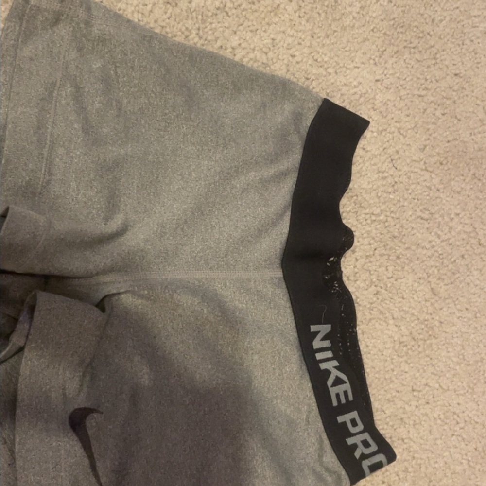 Nike Pro Black and Gray Athletic Shorts
